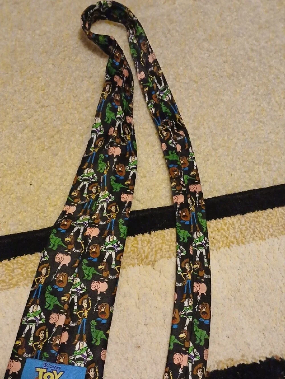 Toy Story Character Print Black Tie